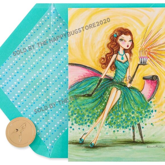 Papyrus Bella Pillar GLAMOUR GIRL Birthday Greeting Card-Gift Bag Set-brand NEW - Picture 6 of 10